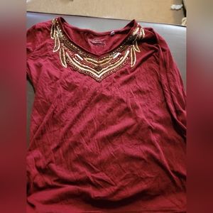 PANHANDLE SLIM EMBELISHED LS TOP